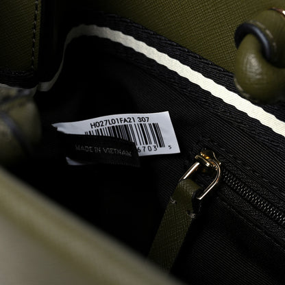 Marc Jacobs Saffiano Embossed Logo East West Shopper Tote Olive Geen 7 of 9