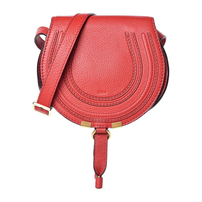 Chloe Calfskin Mini Marcie Round Crossbody Bag Red 1 of 12