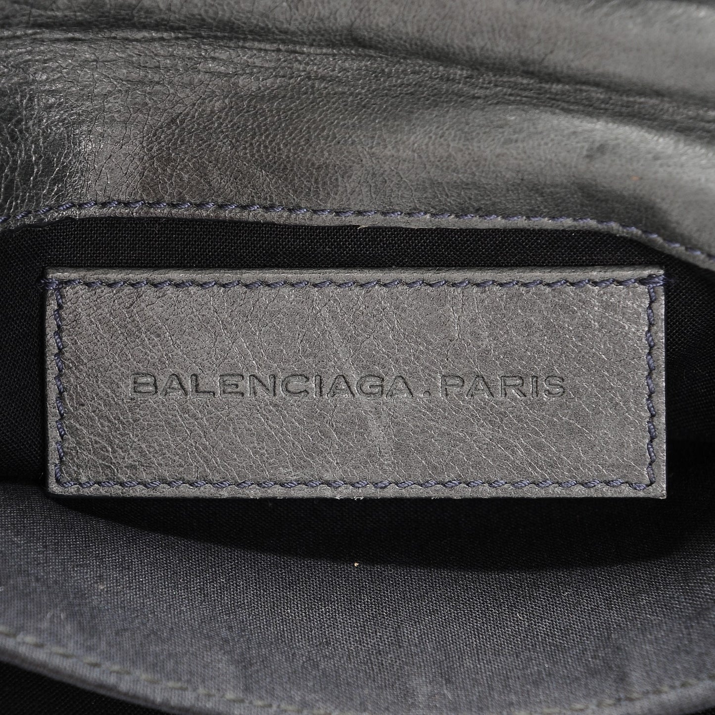 Agneau Giant 21 Silver Hardware Envelope Clutch Anthracite