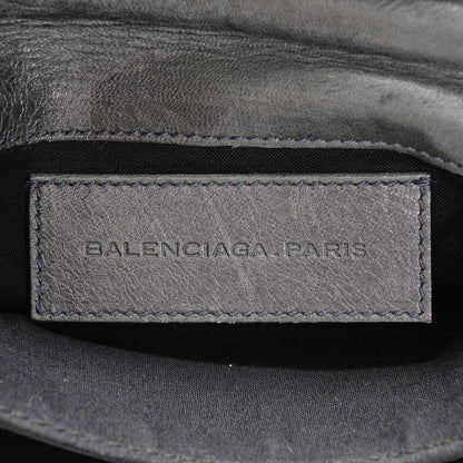 Balenciaga Agneau Giant 21 Silver Hardware Envelope Clutch Anthracite 6 of 7