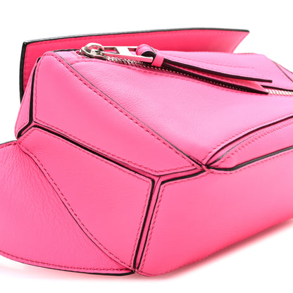 Loewe Calfskin Mini Puzzle Bumbag Neon Pink 9 of 10