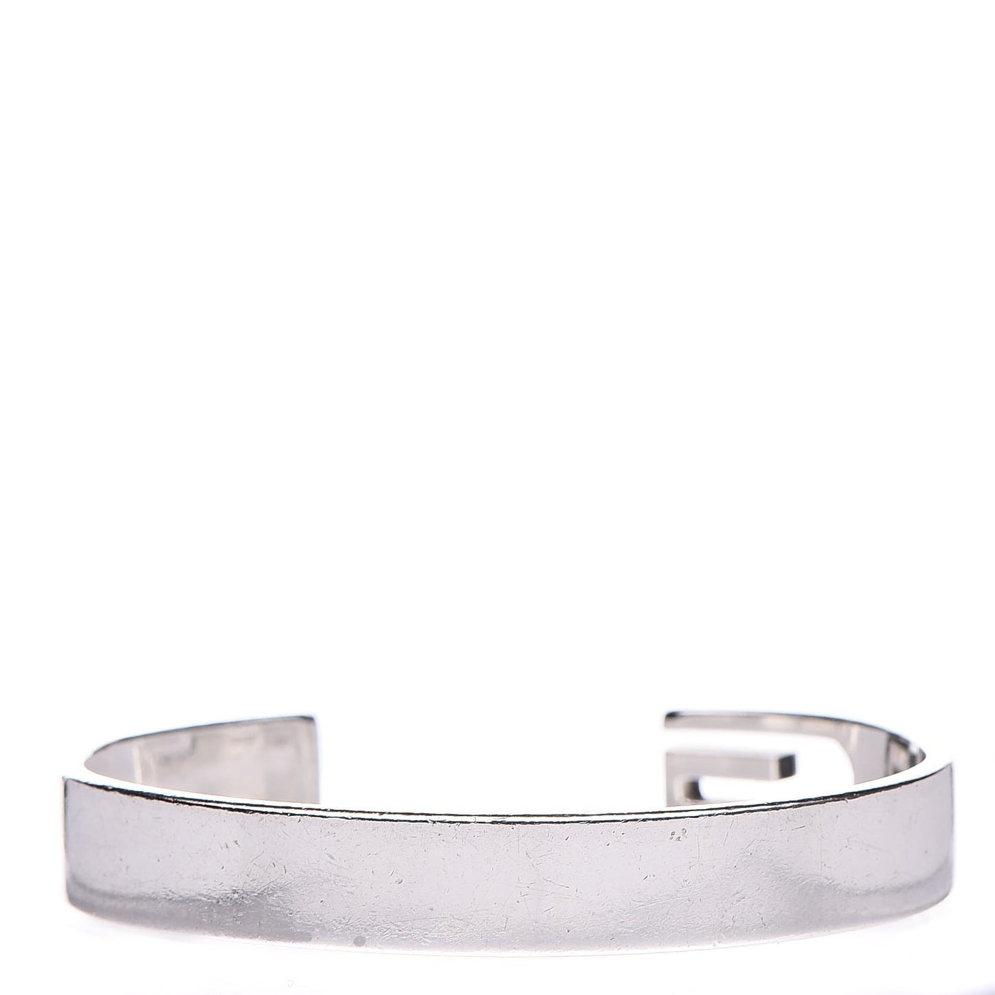 Sterling Silver Cutout Logo Cuff Bracelet