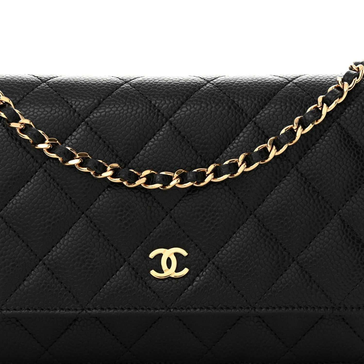 Chanel Caviar Quilted Wallet on Chain WOC Black 9 of 11
