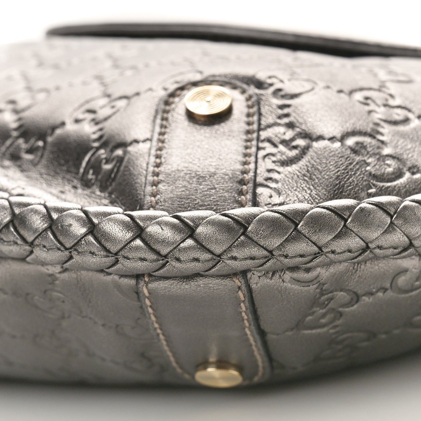Guccissima Medium Britt Tassel Shoulder Bag Gunmetal