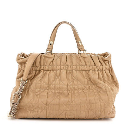 Christian Dior Gaufre Lambskin Cannage Delices Tote Beige 1 of 14