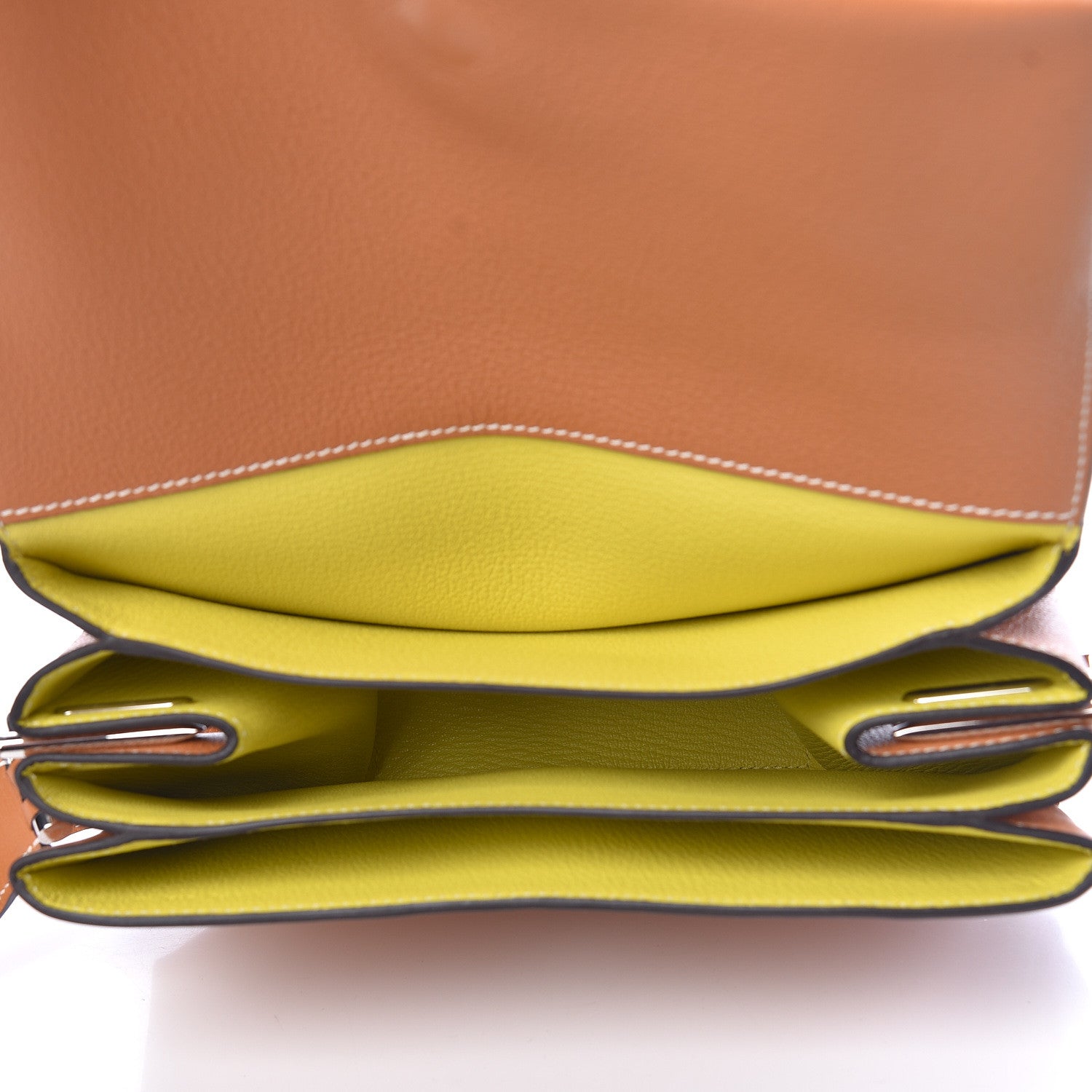 Hermes Taurillon Novillo Opli 28 Toffee Lime 5 of 11