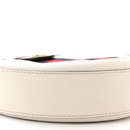 Gucci Textured Calfskin Web Mini Ophidia Round Shoulder Bag Mystic White 9 of 13