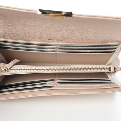 Chanel Caviar Quilted Large Golden Class Gusset Flap Wallet Light Beige 5 of 9