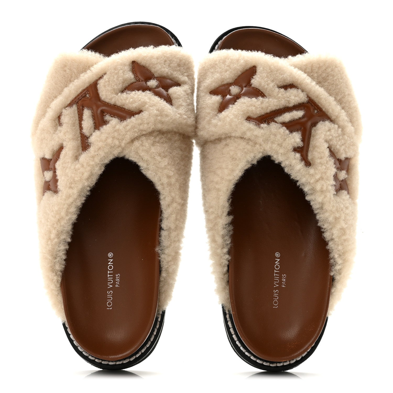 Louis Vuitton Shearling Paseo Flat Comfort Mule 37 Brown 2 of 11