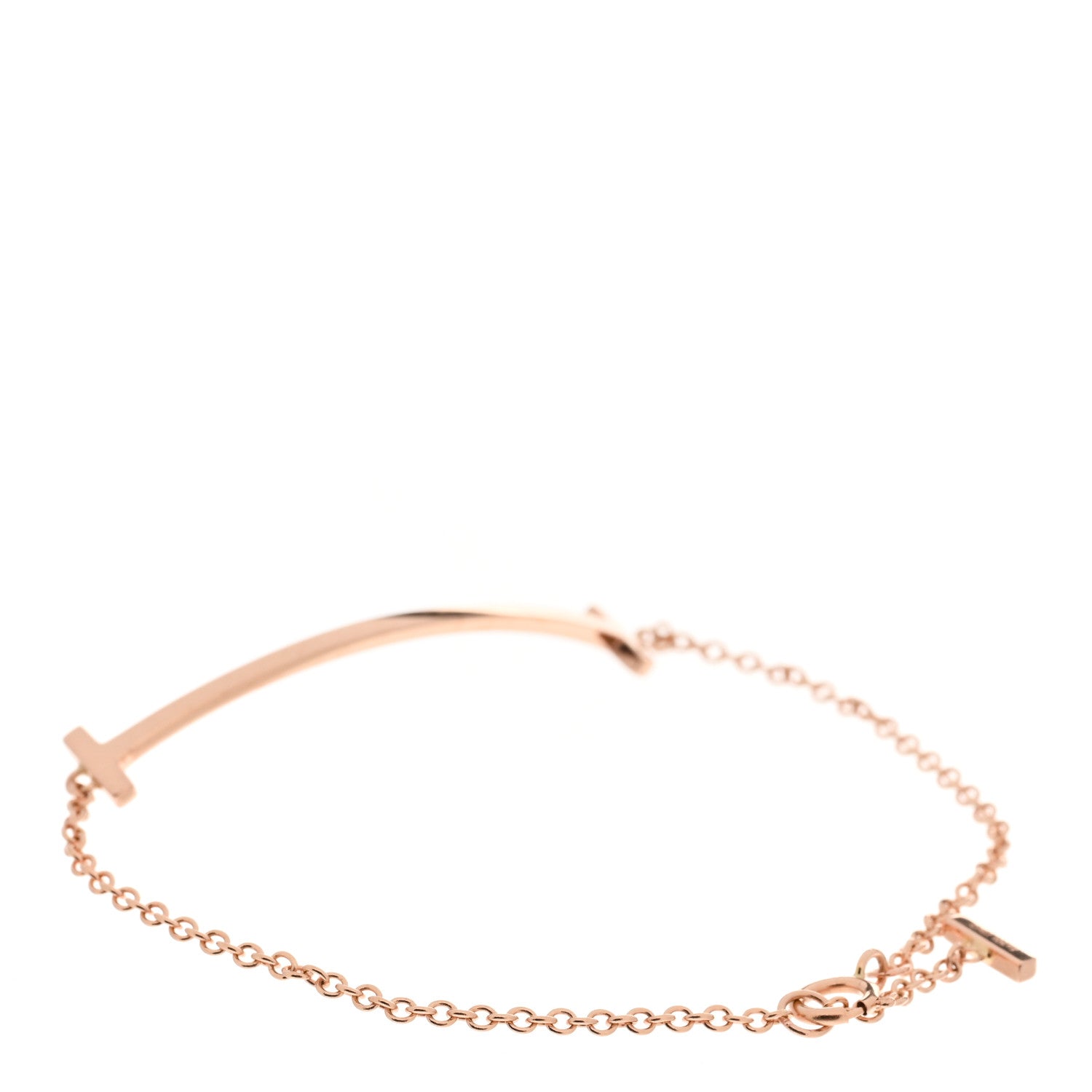 Tiffany 18K Rose Gold T Smile Bracelet 2 of 4