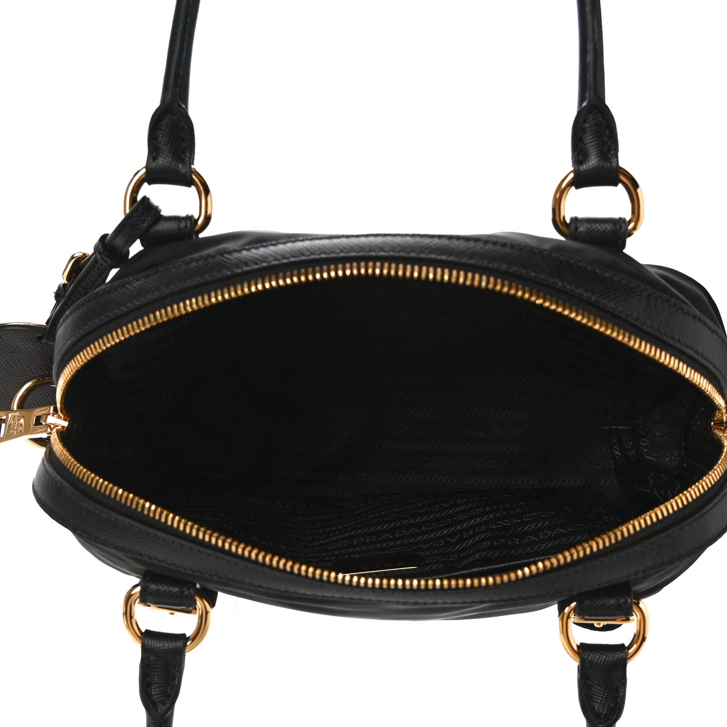 Tessuto Nylon Saffiano Tote Black