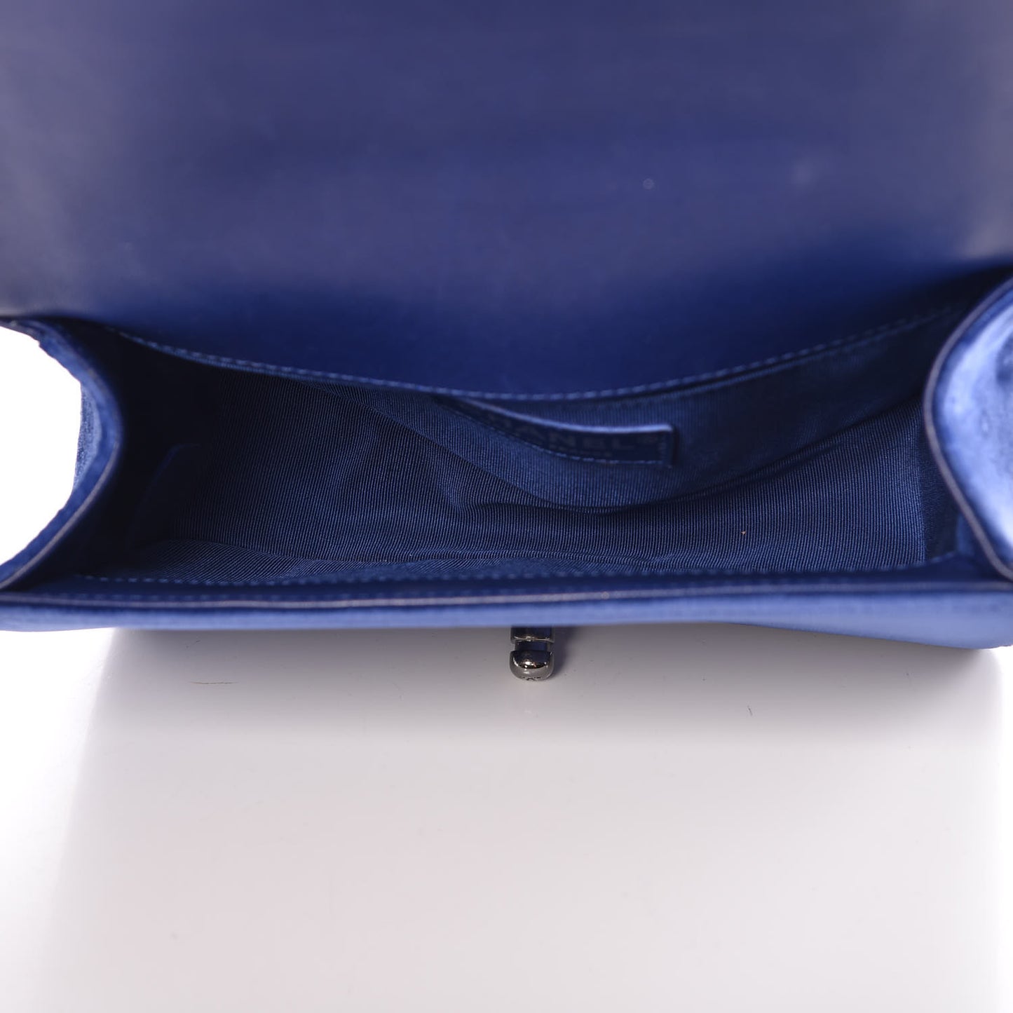 Velvet Quilted Small Boy Flap Blue