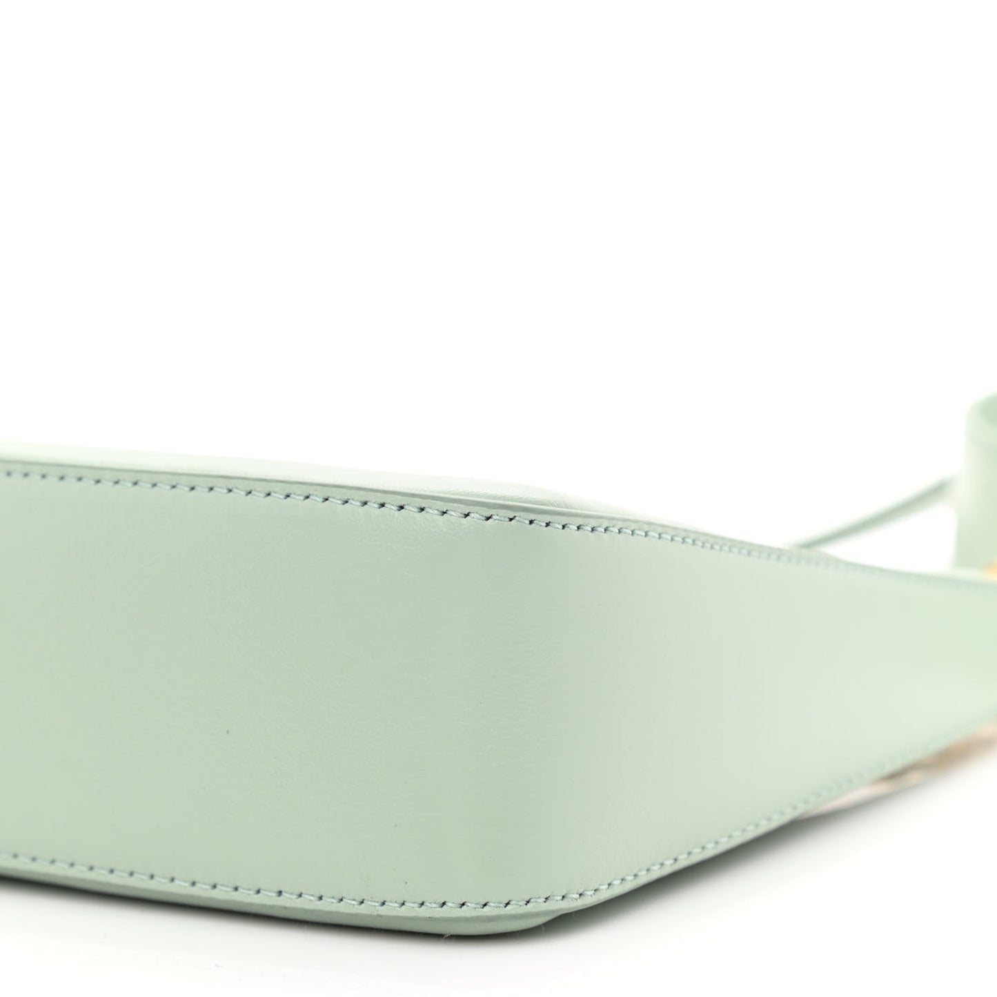 Smooth Calfskin Mini Moon Cut Out Shoulder Bag Celadon