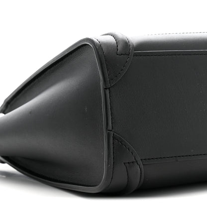 Celine Smooth Calfskin Nano Luggage Black 9 of 11
