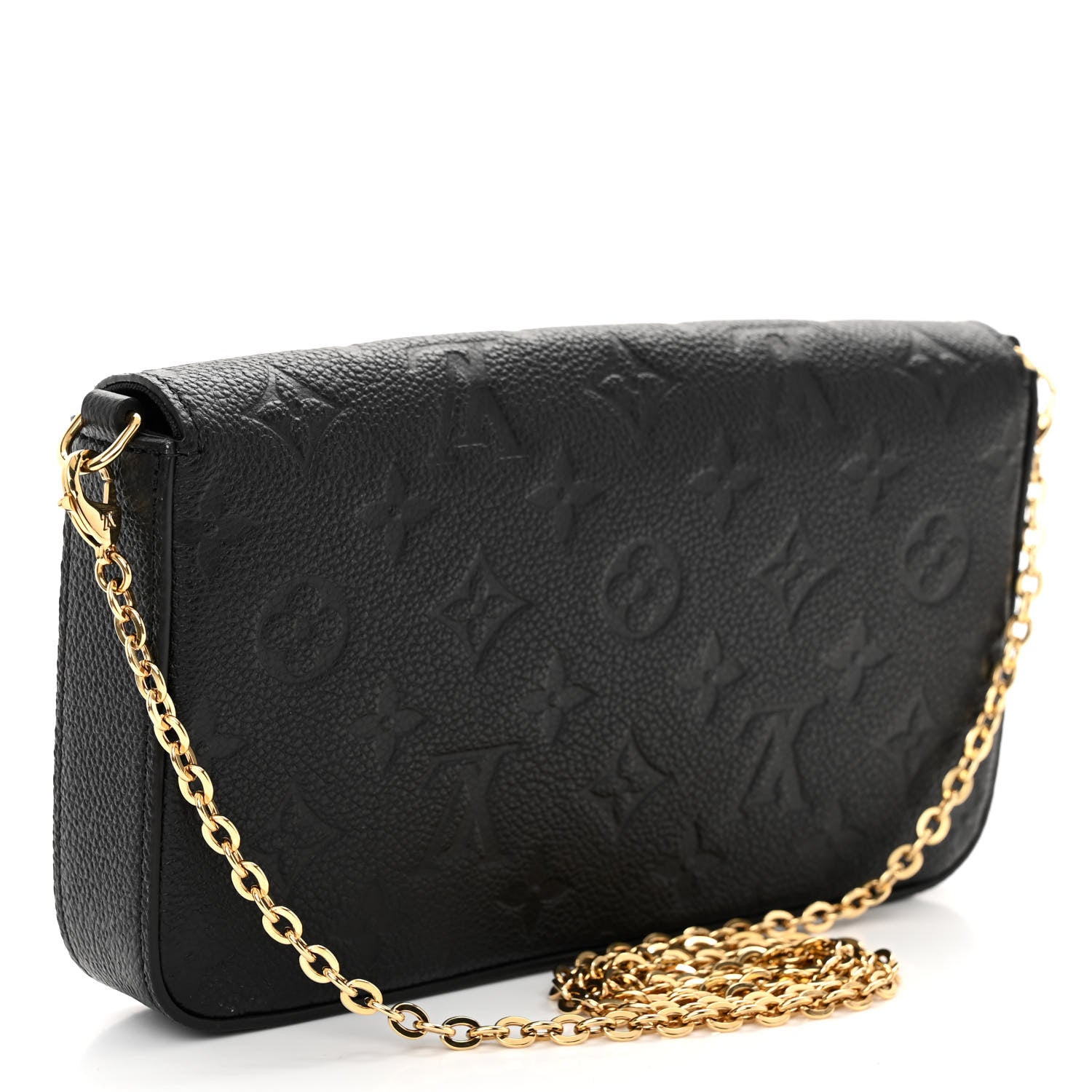 Louis Vuitton Empreinte Pochette Felicie Chain Wallet Black 4 of 10