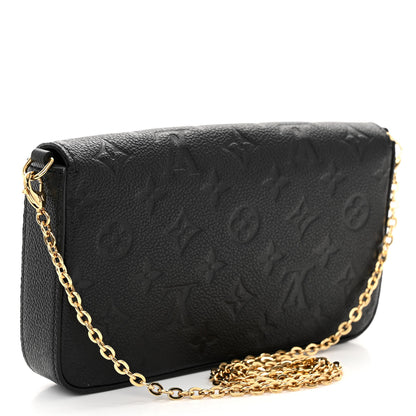 Louis Vuitton Empreinte Pochette Felicie Chain Wallet Black 4 of 10