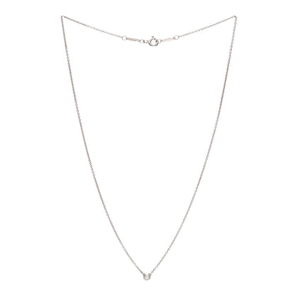 Tiffany Sterling Silver Diamond .03ct Elsa Peretti Diamonds by the Yard Pendant Necklace 3 of 7