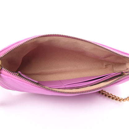 Gucci Calfskin Matelasse Mini GG Marmont Chain Bag Candy Mousse 5 of 11