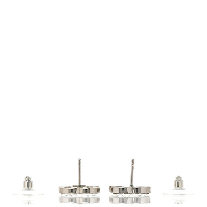 Chanel Crystal Mini Timeless CC Earrings Silver 3 of 4