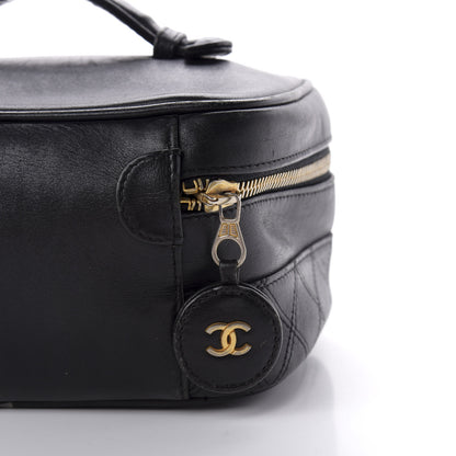 Chanel Lambskin Vanity Cosmetic Case Black 8 of 8