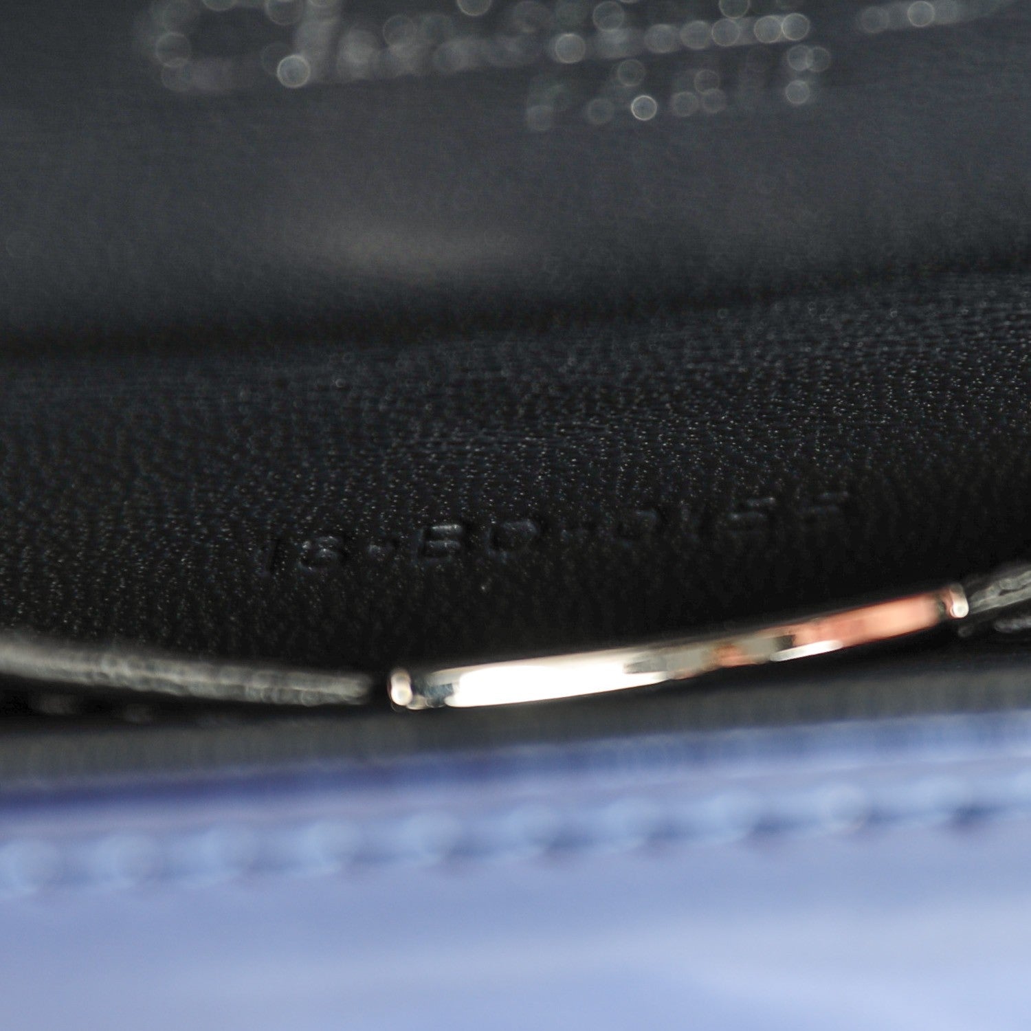 Christian Dior Metallic Patent Micro-Cannage Baby Diorama Flap Bag Bleu 8 of 8