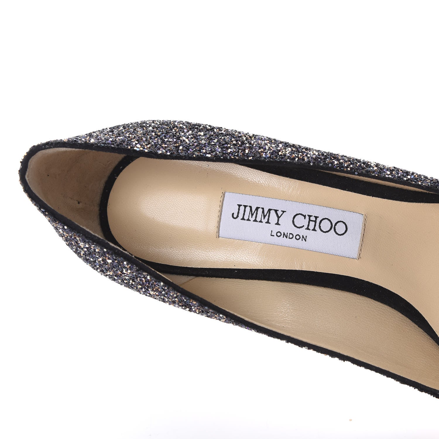 Jimmy Choo Coarse Glitter Pointy Toe Romy 85 Pumps 40.5 Twilight 7 of 8