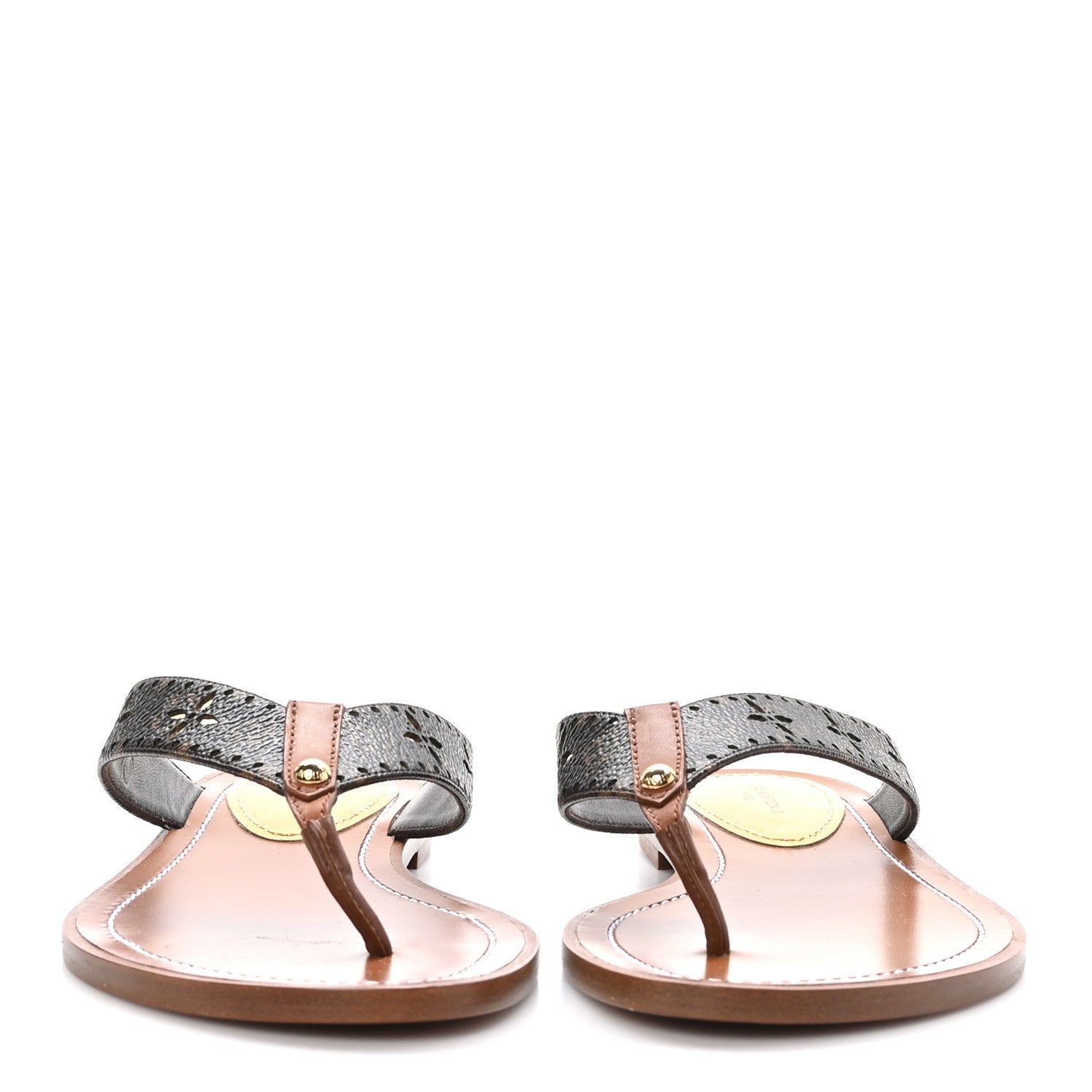 Louis Vuitton Monogram Sunny Flat Thong Sandals 36.5 Brown 2 of 8