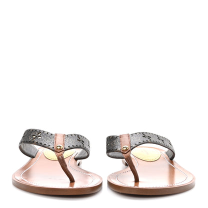 Louis Vuitton Monogram Sunny Flat Thong Sandals 36.5 Brown 2 of 8