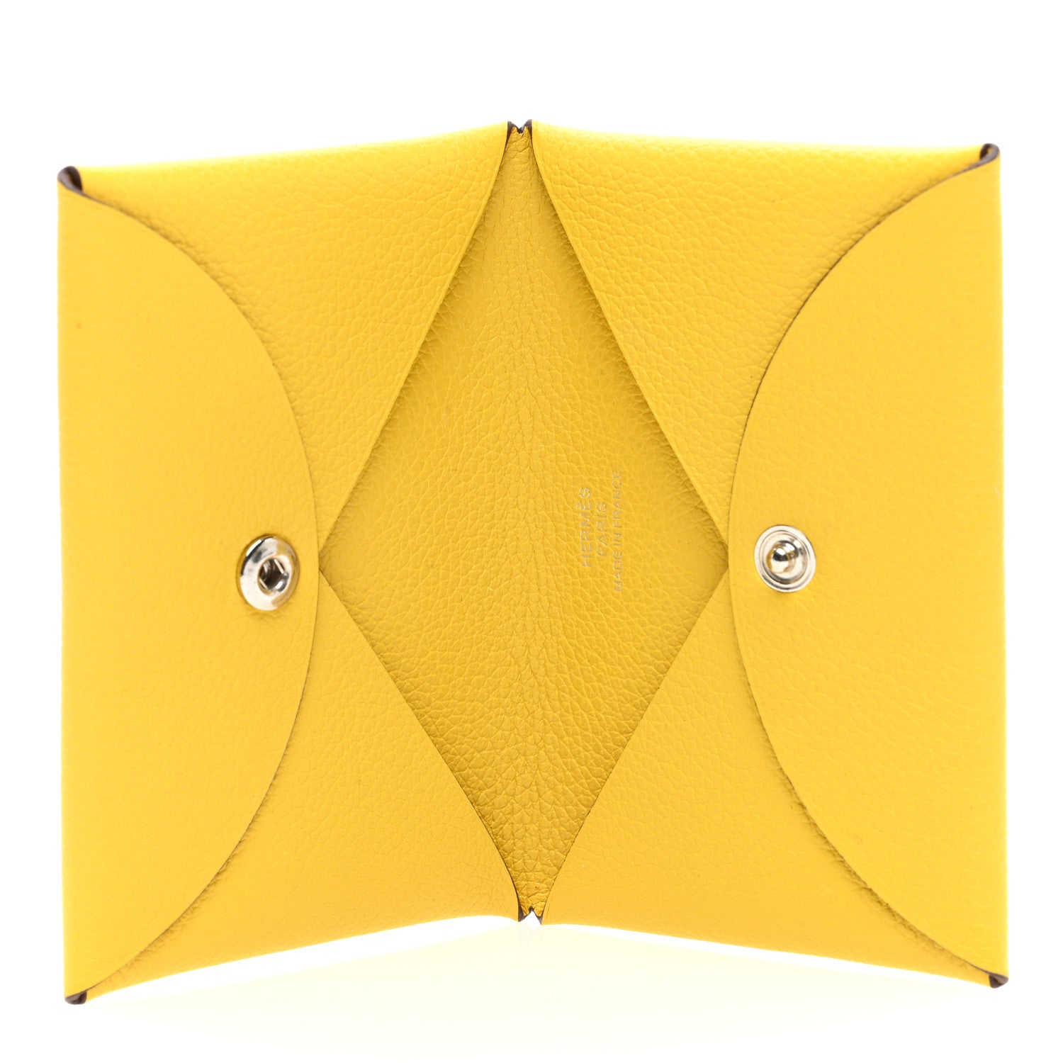 Hermes Evercolor Calvi Card Case Jaune De Naples 5 of 6