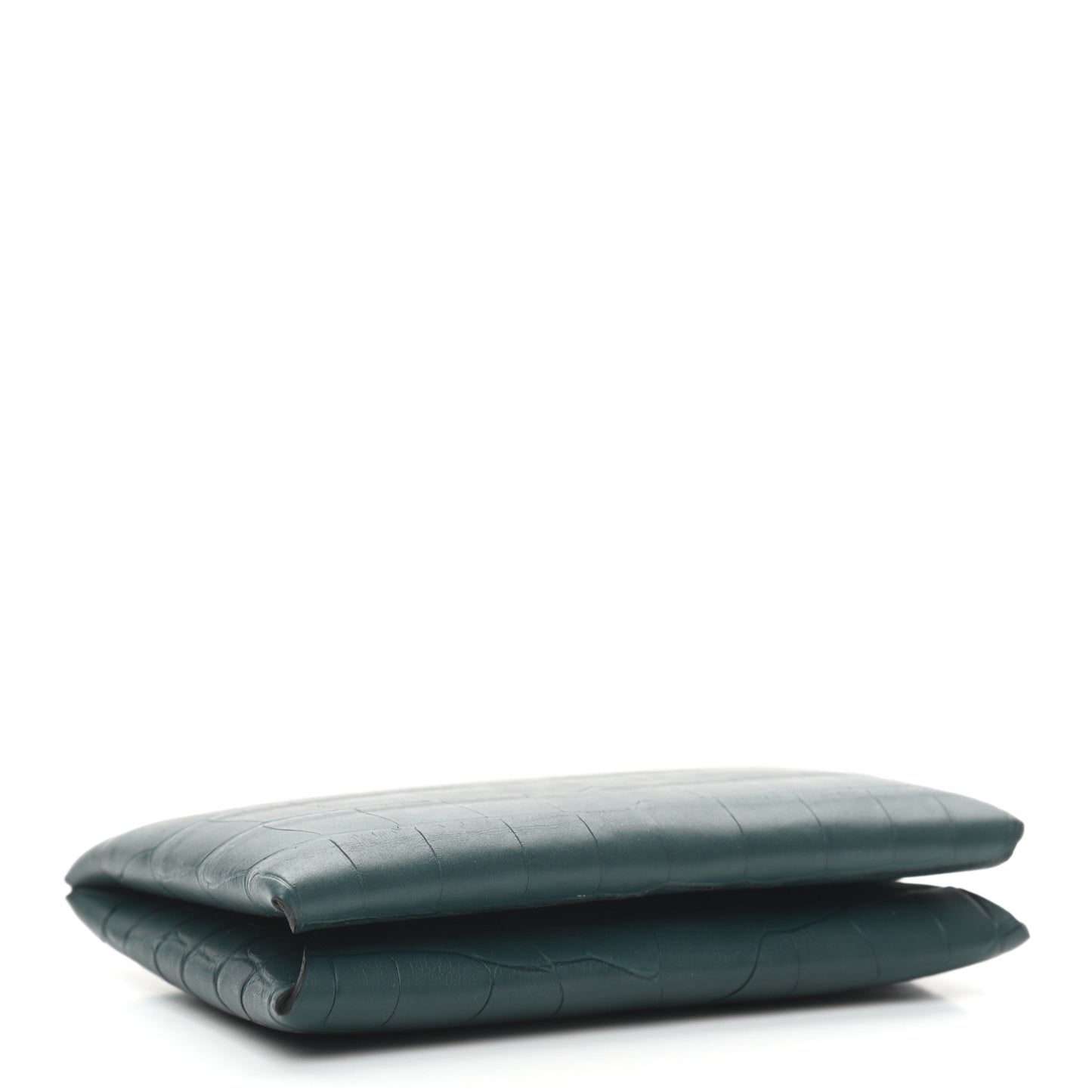 Matte Alligator Calvi Card Case Vert Cypress