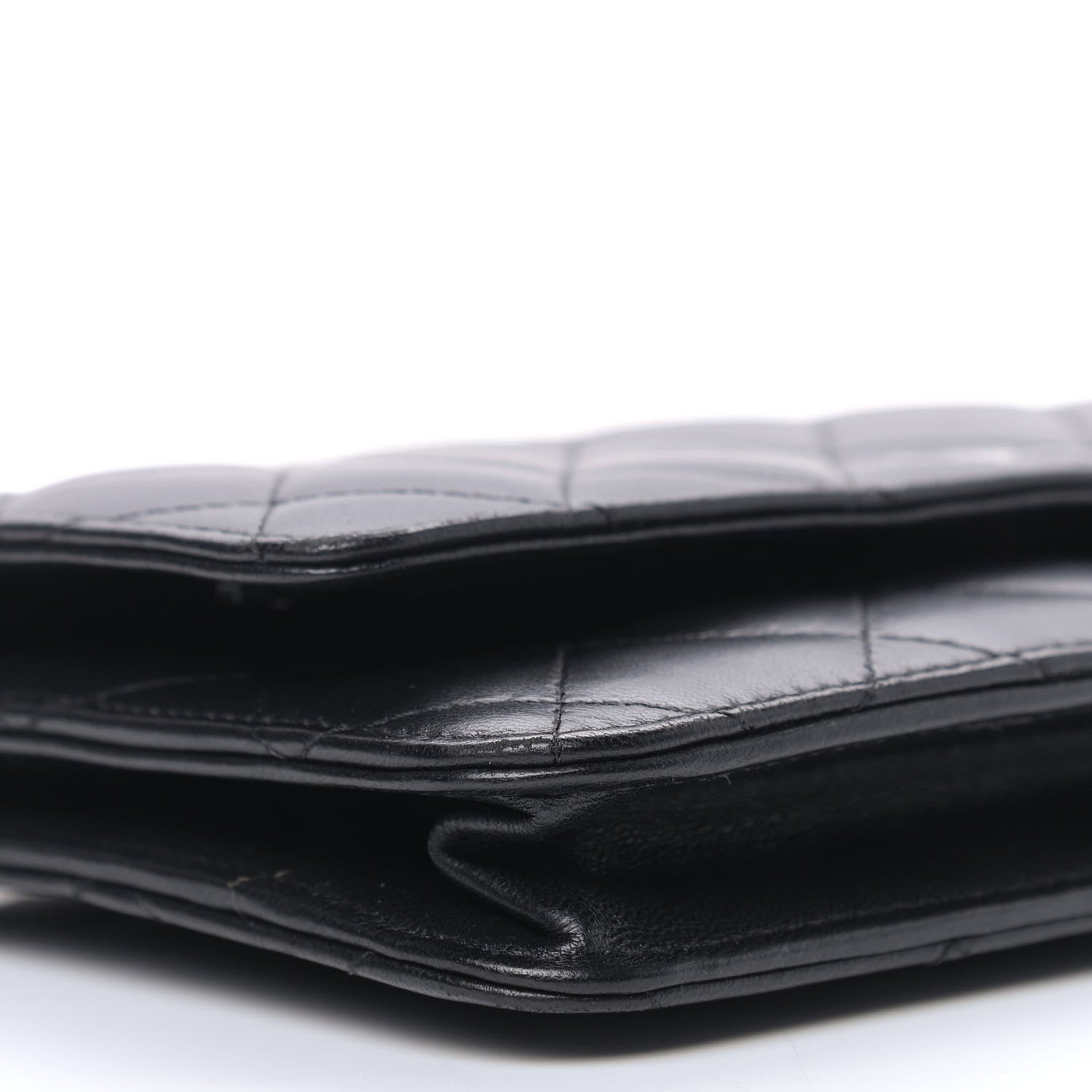 Chanel Lambskin Quilted Wallet On Chain WOC Black 8 of 10