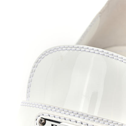 Prada Vernice Triangle 50mm Loafers 38.5 White 11 of 13