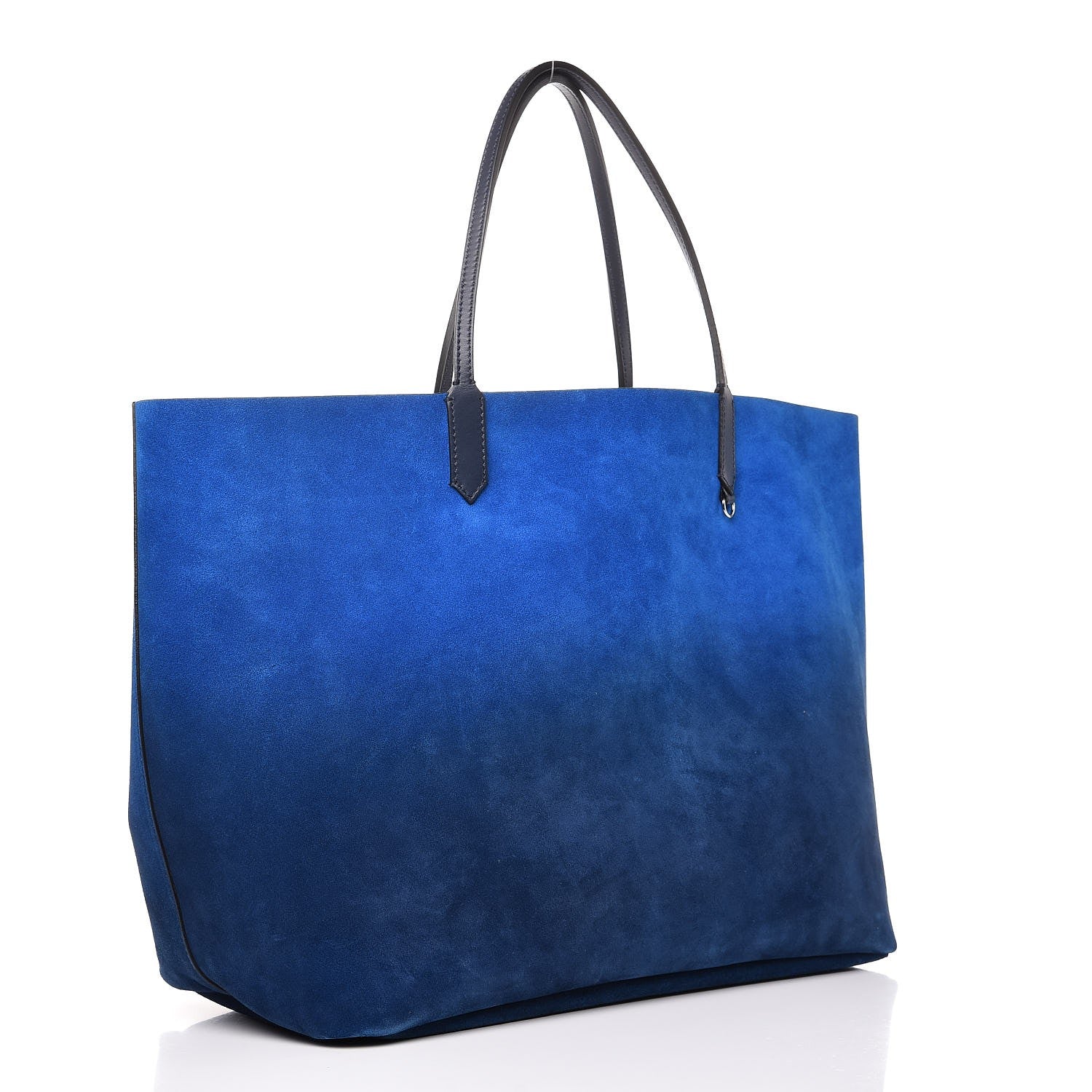 Givenchy Metallic Calfskin Suede Ombre Large Reversible Antigona Tote Blue Silver 4 of 8