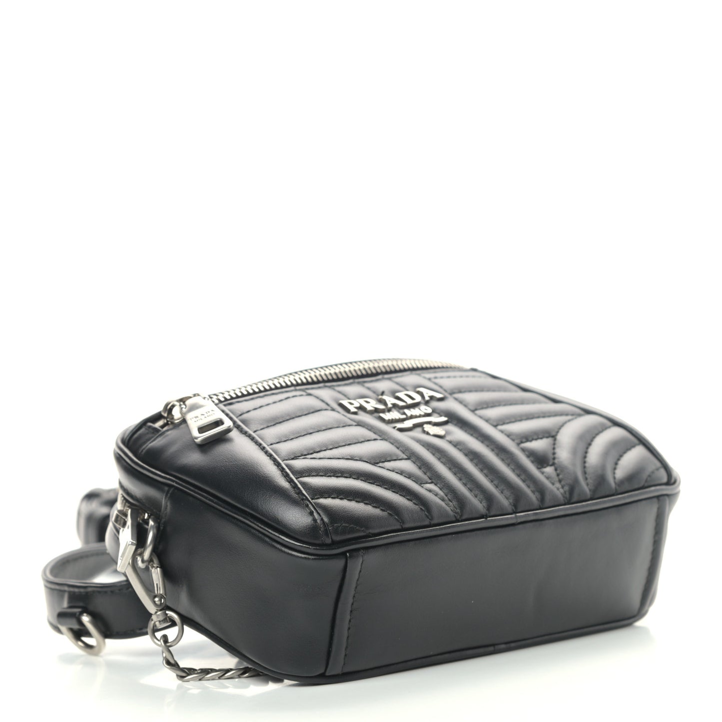 Soft Calfskin Impunture Diagramme Belt Bag Black