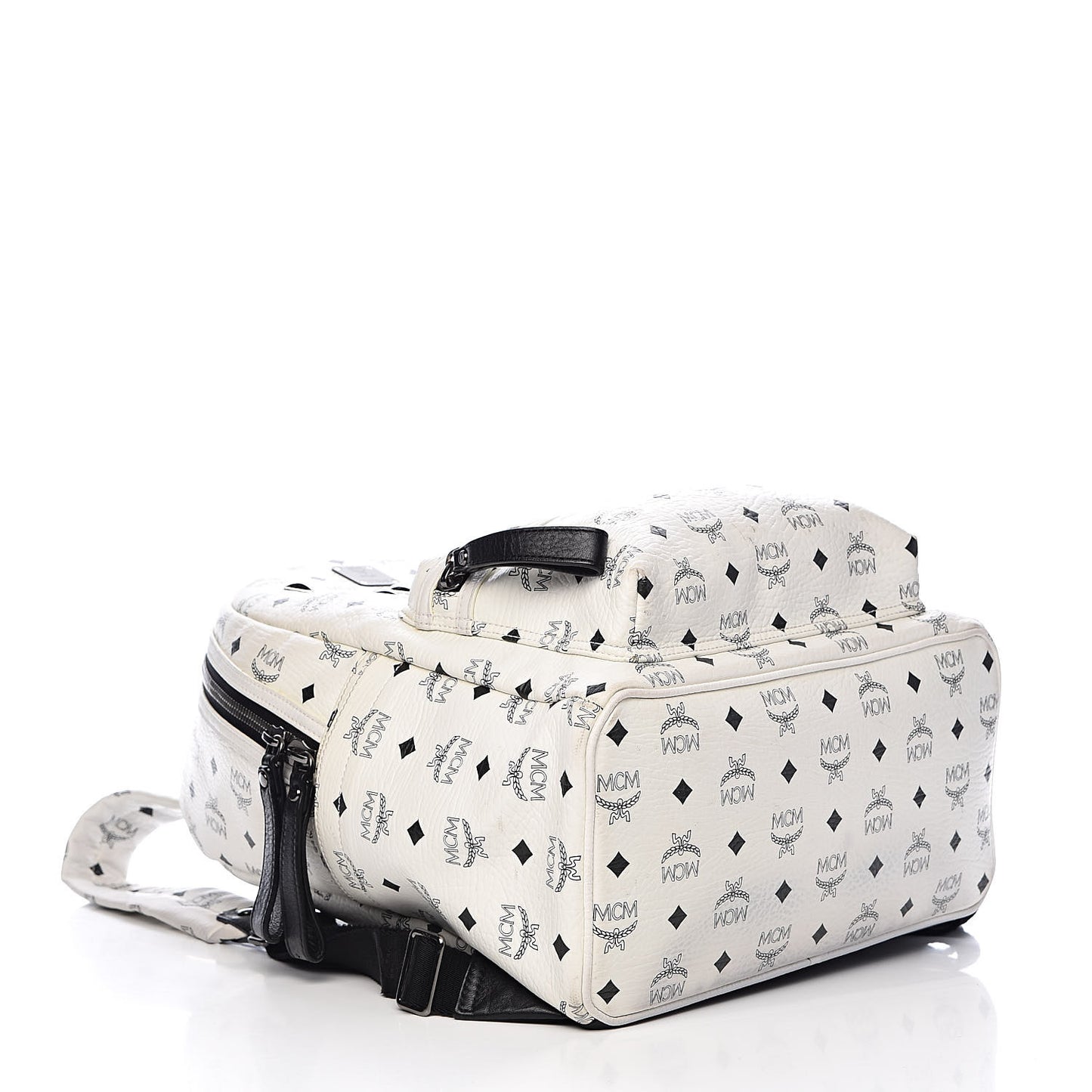 Visetos Medium Studded Stark Backpack White