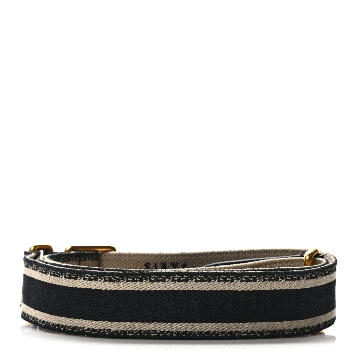 Canvas Embroidered Adjustable Shoulder Strap Black