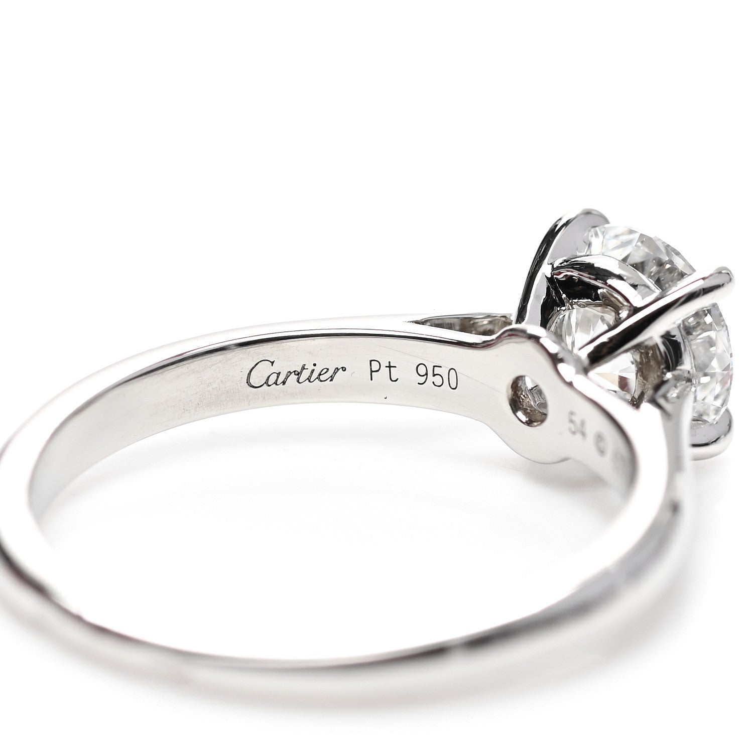 Cartier Platinum Diamond 1.03ct 1895 Solitaire Engagement Ring 50 5.25 4 of 6