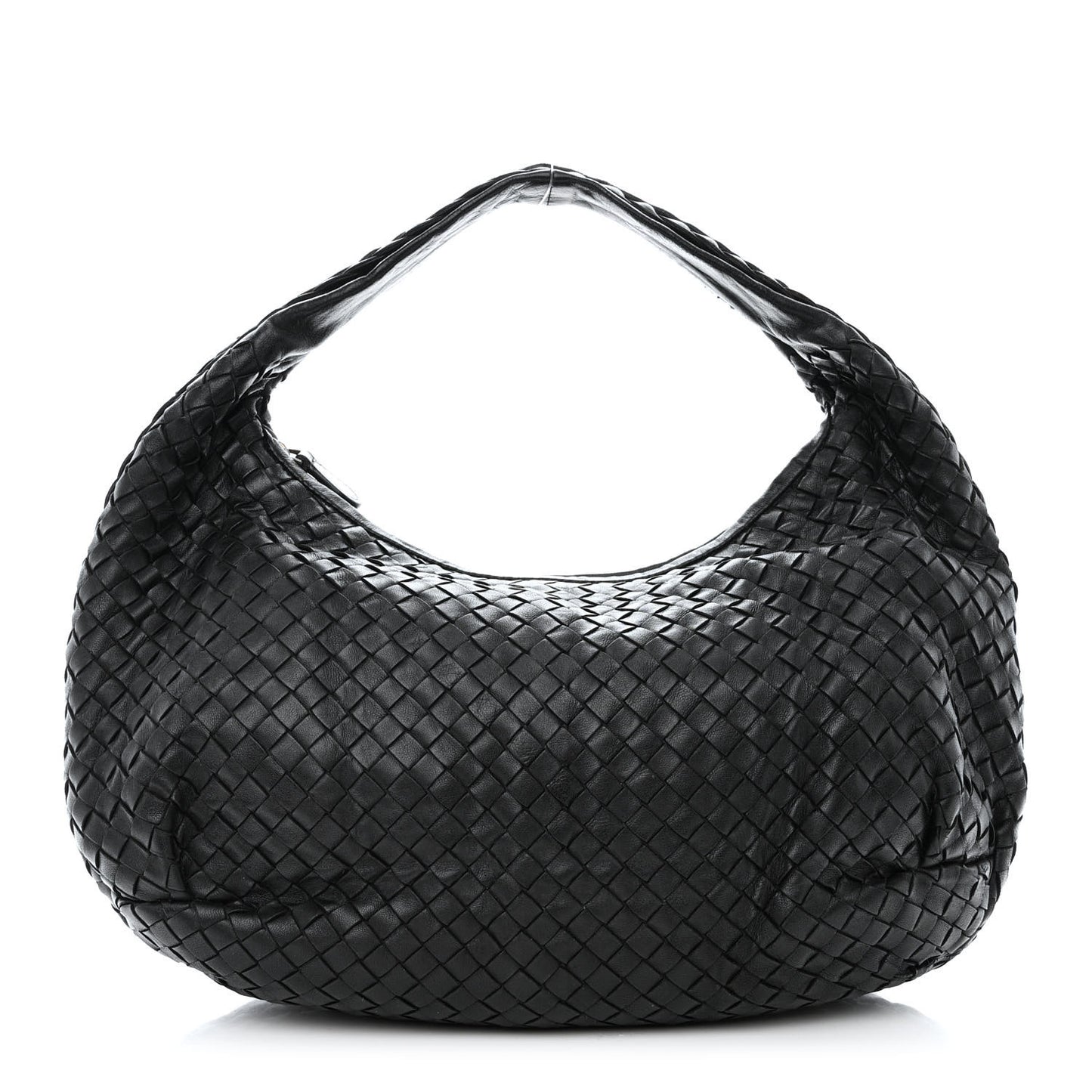 Nappa Intrecciato Medium Belly Veneta Hobo Black