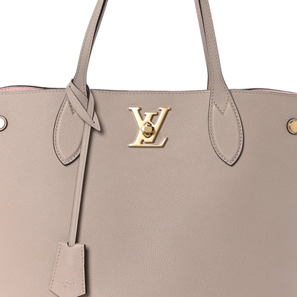 Louis Vuitton Calfskin Lockme Go Tote Greige 5 of 9