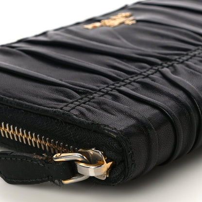 Prada Nappa Gaufre Zip Around Wallet Black 8 of 23