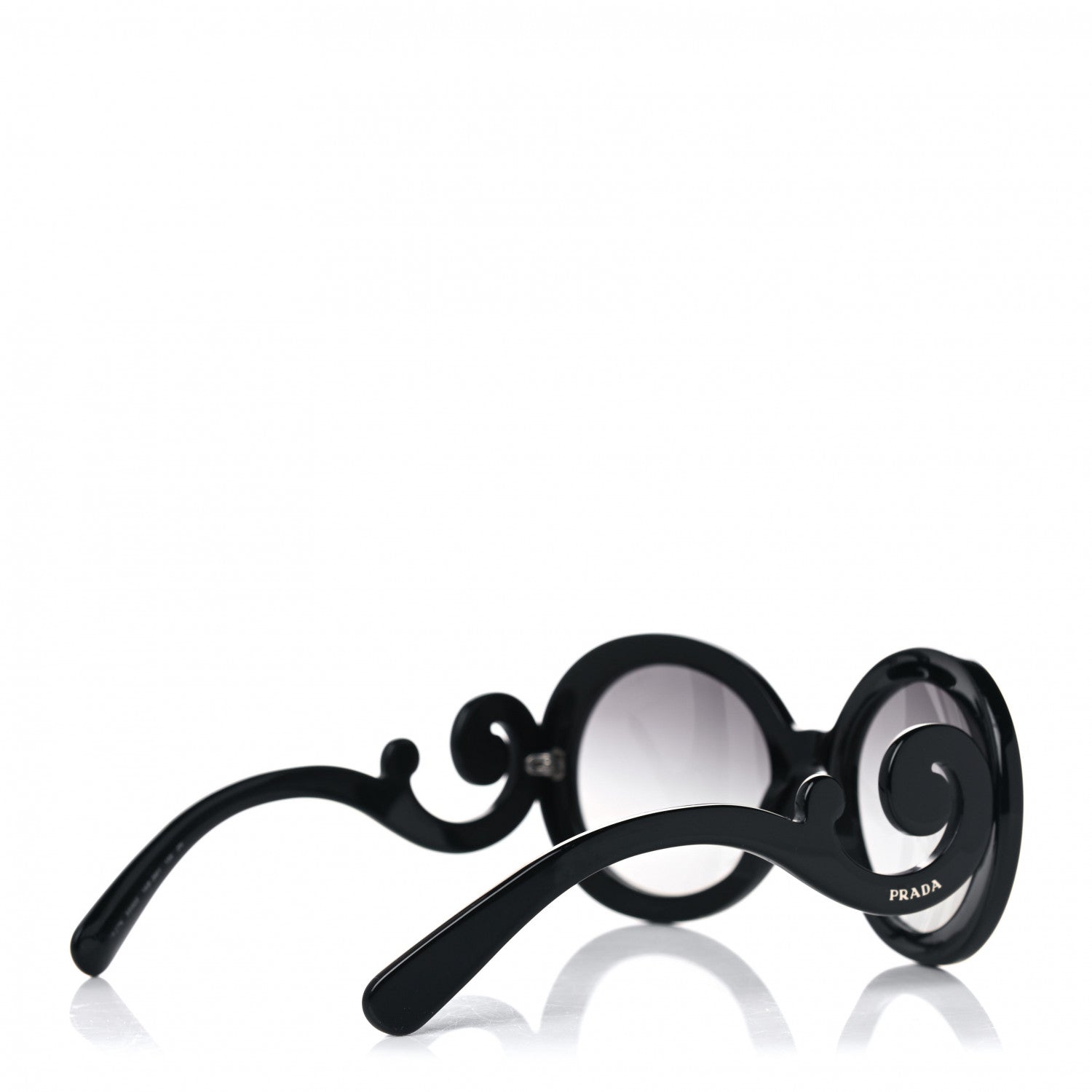 Prada Baroque Sunglasses SPR 27N Black 4 of 5