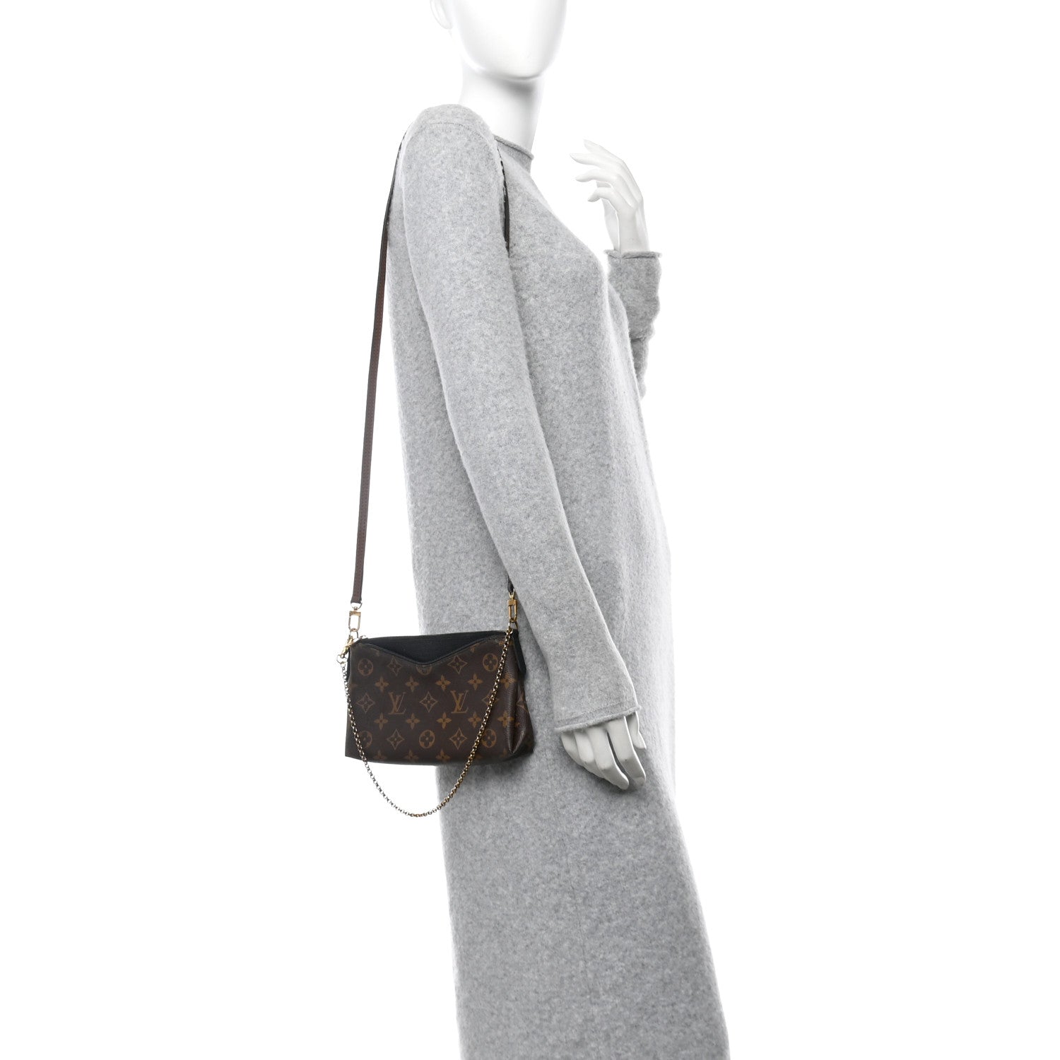 Louis Vuitton Monogram Pallas Clutch Black 2 of 11