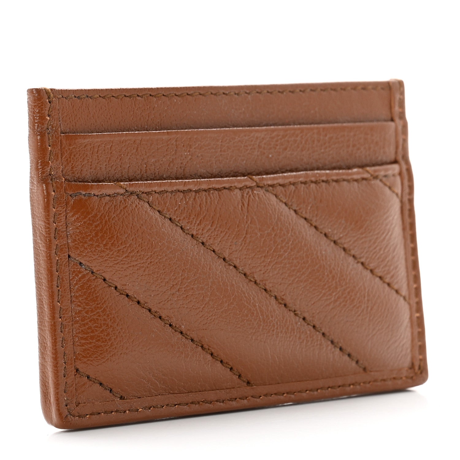 Gucci Azalea Calfskin Matelasse Diagonal GG Marmont Card Holder Cuir 3 of 7