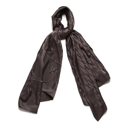 Hermes Silk Wool Faconnee Grand H Scarf 1 of 6