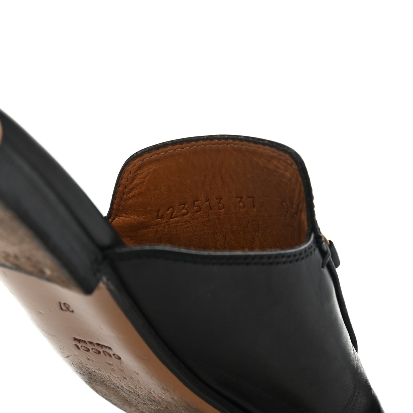 Calfskin Womens Princetown Slippers 37 Black