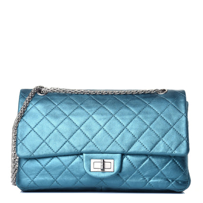Chanel Metallic Calfskin Quilted 2.55 Reissue 227 Flap Turquoise 1 of 10