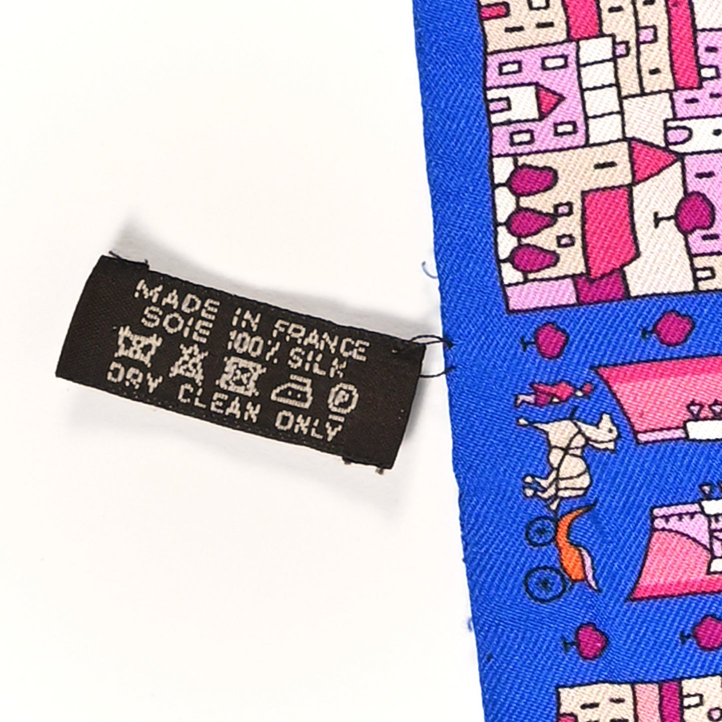 Bleu Rive Droite Rive Gauche Printed Silk Twilly