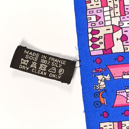 Hermes Bleu Rive Droite Rive Gauche Printed Silk Twilly 3 of 3