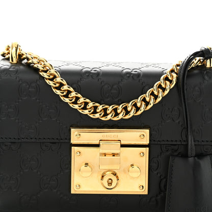 Gucci Guccissima Small Padlock Shoulder Bag Black 8 of 13