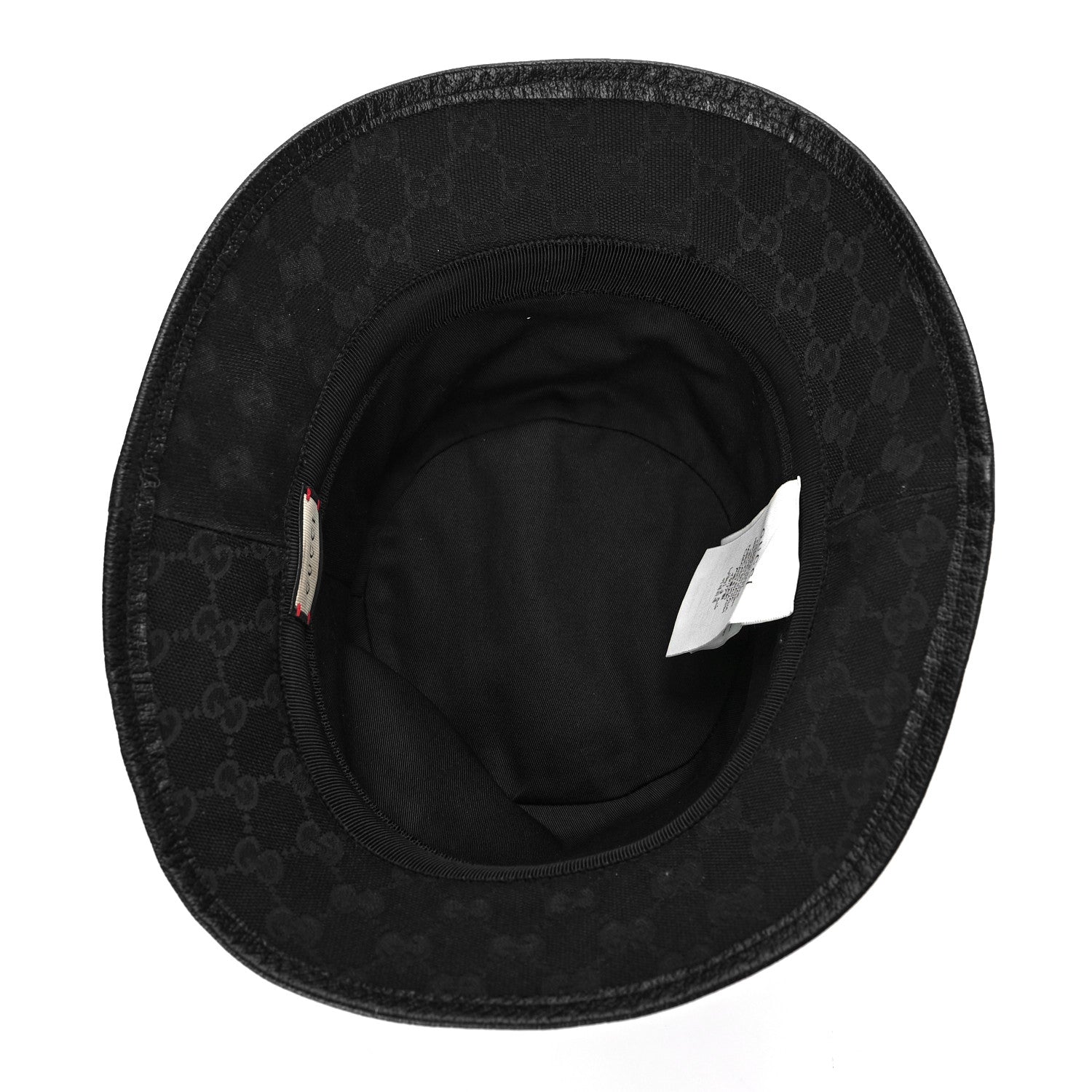 Gucci Monogram Textured Dollar Calfskin GG Jago Bucket Hat M Black 4 of 7